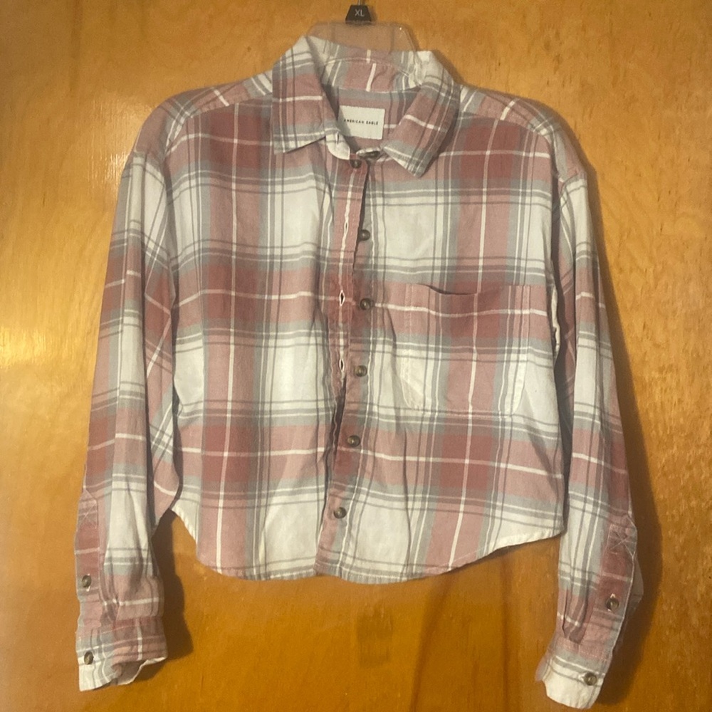 American Eagle - Cropped Flannel